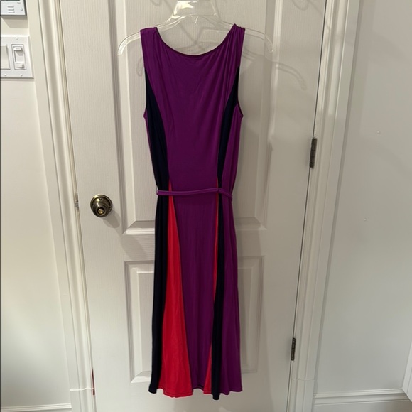 Boden Purple and Red Fit and Flare Midi Dress - Picture 8 of 11